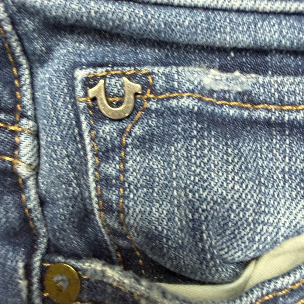 True Religion Cameron Slim Boyfriend Jeans Womens Medium Wash Denim Fits 28x27
